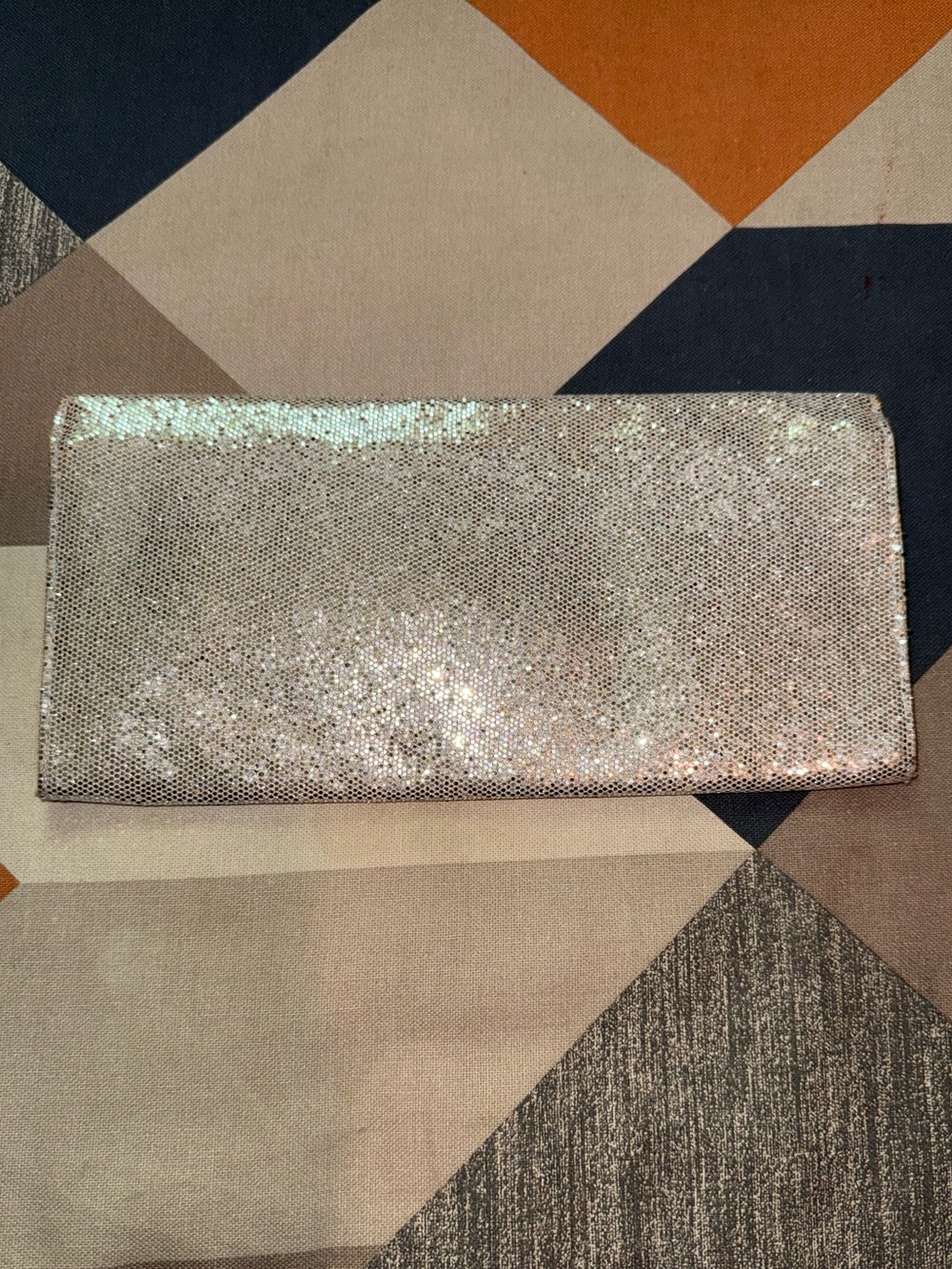 Victoria’s Secret Vintage Silver Glitter Envelope Clutch EUC - Picture 3 of 6